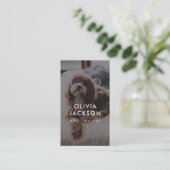 Carte De Visite Code QR minima moderne de l'entraîneur de chiens p (Debout devant)