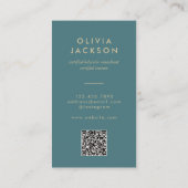 Carte De Visite Code QR minima moderne de l'entraîneur de chiens p (Dos)