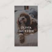 Carte De Visite Code QR minima moderne de l'entraîneur de chiens p (Devant)