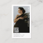 Carte De Visite Code QR minima moderne professionnel 2 photo (Dos)