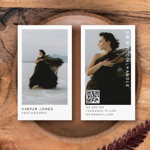 Carte De Visite Code QR minima moderne professionnel 2 photo