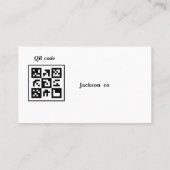 Carte De Visite Code QR minimal (Dos)