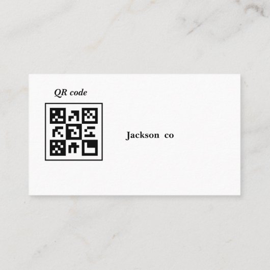 Carte De Visite Code QR minimal (Dos)