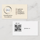 Carte De Visite Code QR minimal (Devant / Derrière)