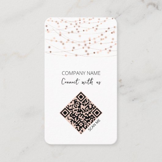 Carte De Visite Code QR minimal Connectez-vous avec nous (Devant)