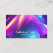 Carte De Visite Code QR minimal holographique de luxe et médias so (Devant)