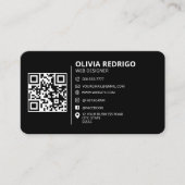 Carte De Visite Code QR minimal Informations de contact réseau num (Devant)