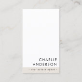 Carte De Visite Code QR minimal moderne blanc clair (Devant)