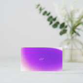 Carte De Visite Code QR minimal moderne Bruit flou dégradé Violet (Debout devant)