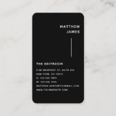 Carte De Visite Code QR minimal moderne noir et blanc (Devant)