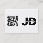 Carte De Visite Code QR minimal moderne propre simple (Devant)