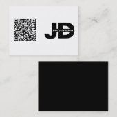 Carte De Visite Code QR minimal moderne simple et propre (Devant / Derrière)