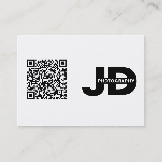 Carte De Visite Code QR minimal moderne simple et propre (Devant)
