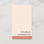 Carte De Visite Code QR minimal moderne terracotta brun vertical (Devant)