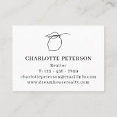 Carte De Visite Code QR minimal noir et blanc Été Immobilier (Dos)