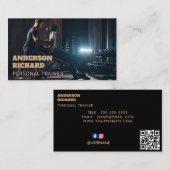 Carte De Visite Code QR minimal | Photo d'aptitude personnelle du  (Devant / Derrière)