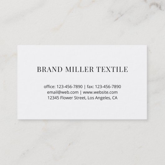 Carte De Visite Code QR minimal professionnel (Dos)