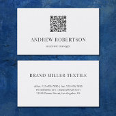 Carte De Visite Code QR minimal professionnel