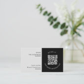Carte De Visite Code QR minimal professionnel scannable Promotion (Debout devant)