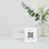 Carte De Visite Code QR minimal professionnel scannable Promotion (Debout devant)