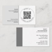 Carte De Visite Code QR minimal professionnel scannable Promotion (Devant / Derrière)