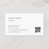 Carte De Visite Code QR minimaliste (Dos)