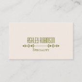 Carte De Visite Code QR minimaliste boho feuilles cadre pastel ter (Devant)