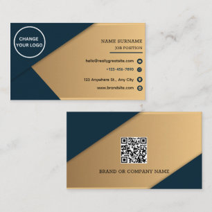 Carte De Visite Code QR minimaliste du logo professionnel de la so