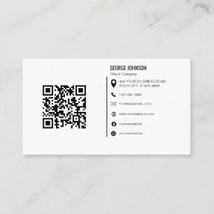 Carte De Visite Code QR minimaliste du logo professionnel de la so