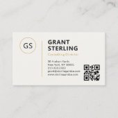 Carte De Visite Code QR minimaliste du logo professionnel de la so (Devant)