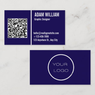 Carte De Visite Code QR minimaliste du logo professionnel de la so