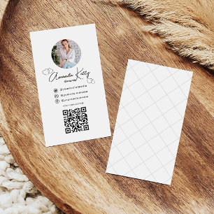 Carte De Visite Code QR minimaliste professionnel