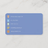 Carte De Visite Code QR mode Glam Chic Zèbre (Dos)