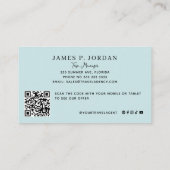 Carte De Visite CODE QR modèle d'agence de voyages vacances d'été (Dos)