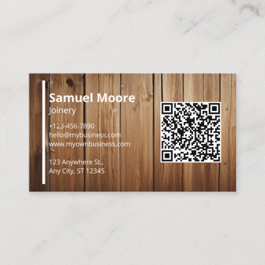 Carte De Visite Code QR Modèle de la collaboration professionnelle (Devant)