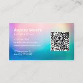 Carte De Visite Code QR modèle Eyelash (Devant)