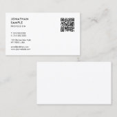 Carte De Visite Code QR Modèle professionnel moderne client (Devant / Derrière)