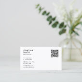 Carte De Visite Code QR Modèle professionnel moderne client (Debout devant)