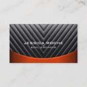 Carte De Visite Code qr moderne Black & Red Metal Ingénieur civil (Devant)