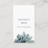 Carte De Visite Code QR Moderne Botanique Désert Succulent (Devant)