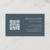 Carte De Visite Code QR Moderne Botanique Succulent Cactus (Dos)