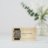 Carte De Visite Code QR Moderne Consultant Or (Debout devant)