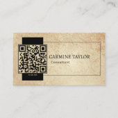 Carte De Visite Code QR Moderne Consultant Or (Devant)