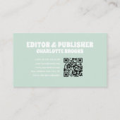 Carte De Visite Code QR moderne couleur rétro (Dos)
