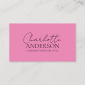 Carte De Visite Code QR moderne Custom Social Media Rose (Dos)