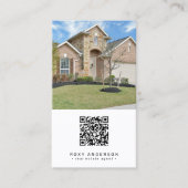 Carte De Visite Code QR moderne de l'agent immobilier (Devant)