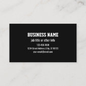 Carte De Visite Code QR moderne éditable | Noir Blanc ou toute cou (Dos)
