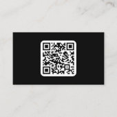 Carte De Visite Code QR moderne éditable | Noir Blanc ou toute cou (Devant)