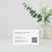 Carte De Visite Code QR moderne Employé de l'entreprise (Debout devant)