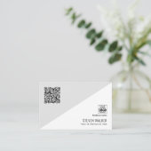 Carte De Visite Code QR moderne Entreprise professionnelle simple (Debout devant)